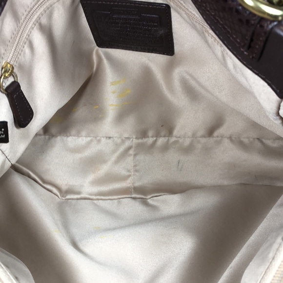 COACH LEATHER PENELOPE PURSE and WRISTLET with SNAKE SKIN ACCENTS - Picture 9 of 15